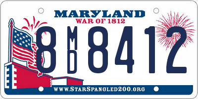 MD license plate 8MD8412