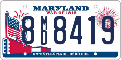 MD license plate 8MD8419