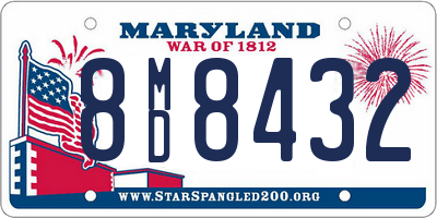 MD license plate 8MD8432