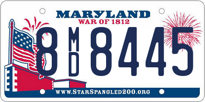 MD license plate 8MD8445