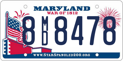 MD license plate 8MD8478