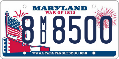 MD license plate 8MD8500