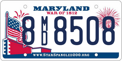 MD license plate 8MD8508