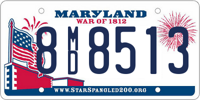 MD license plate 8MD8513