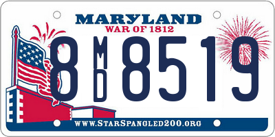 MD license plate 8MD8519
