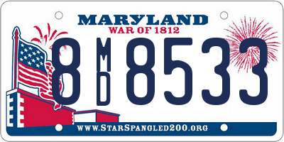 MD license plate 8MD8533