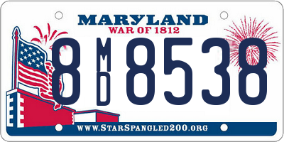 MD license plate 8MD8538