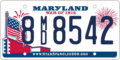 MD license plate 8MD8542