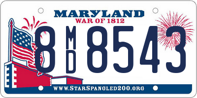 MD license plate 8MD8543