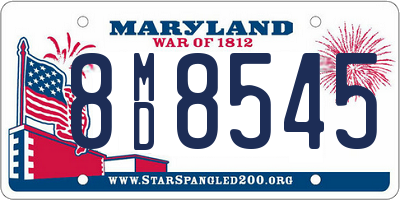 MD license plate 8MD8545