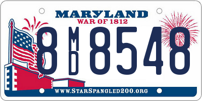 MD license plate 8MD8548