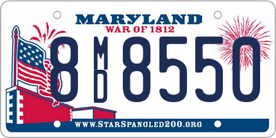 MD license plate 8MD8550