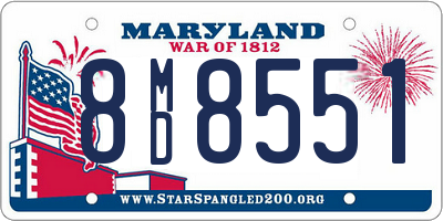 MD license plate 8MD8551