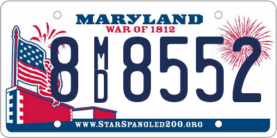 MD license plate 8MD8552