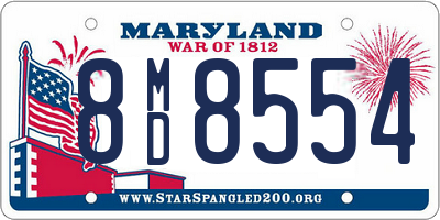 MD license plate 8MD8554