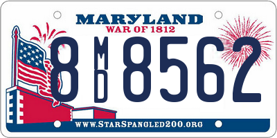 MD license plate 8MD8562