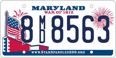 MD license plate 8MD8563