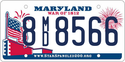 MD license plate 8MD8566