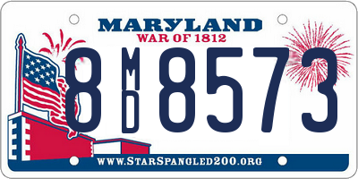 MD license plate 8MD8573