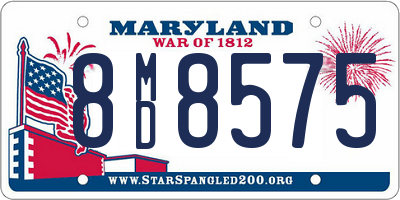 MD license plate 8MD8575