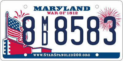 MD license plate 8MD8583