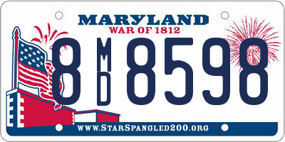 MD license plate 8MD8598