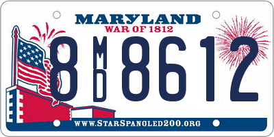 MD license plate 8MD8612