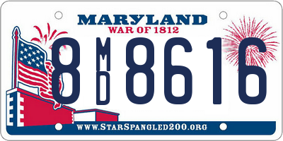MD license plate 8MD8616