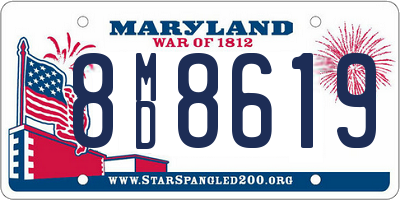 MD license plate 8MD8619