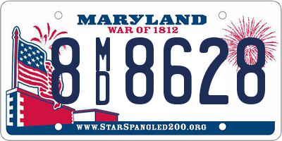MD license plate 8MD8628