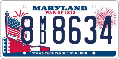 MD license plate 8MD8634