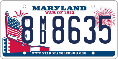 MD license plate 8MD8635
