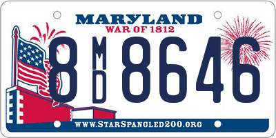 MD license plate 8MD8646