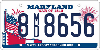 MD license plate 8MD8656