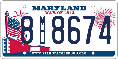 MD license plate 8MD8674