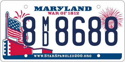 MD license plate 8MD8688