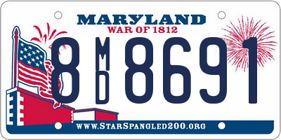 MD license plate 8MD8691