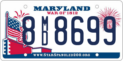 MD license plate 8MD8699