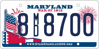 MD license plate 8MD8700