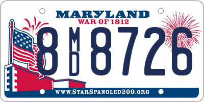 MD license plate 8MD8726