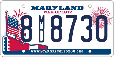 MD license plate 8MD8730