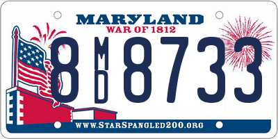 MD license plate 8MD8733