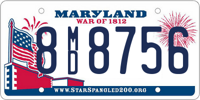 MD license plate 8MD8756