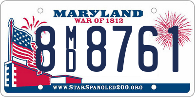 MD license plate 8MD8761