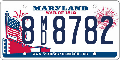 MD license plate 8MD8782