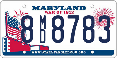 MD license plate 8MD8783