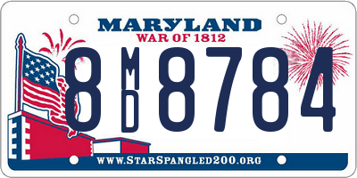 MD license plate 8MD8784