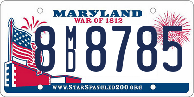 MD license plate 8MD8785