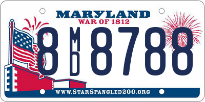 MD license plate 8MD8788