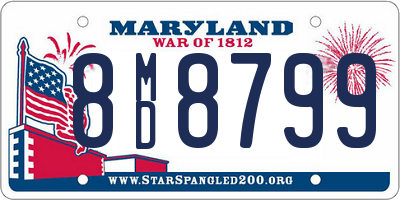 MD license plate 8MD8799